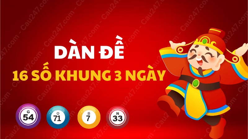 dàn đề 16 số khung 3 ngày